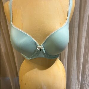 Victoria's Secret Aqua Bra with Lace Trim